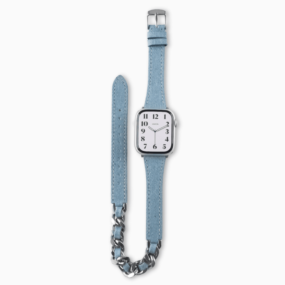 Denim Timeless Apple Watch Strap - Light Blue