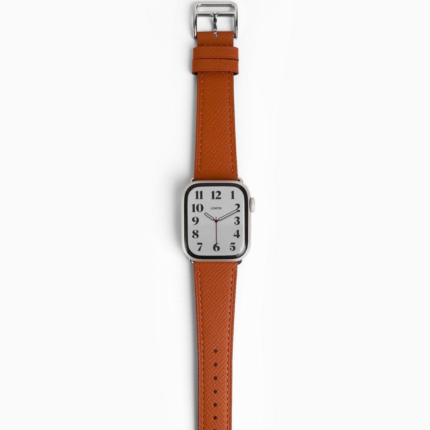 Florence Textured Leather Apple Watch Strap - Brown