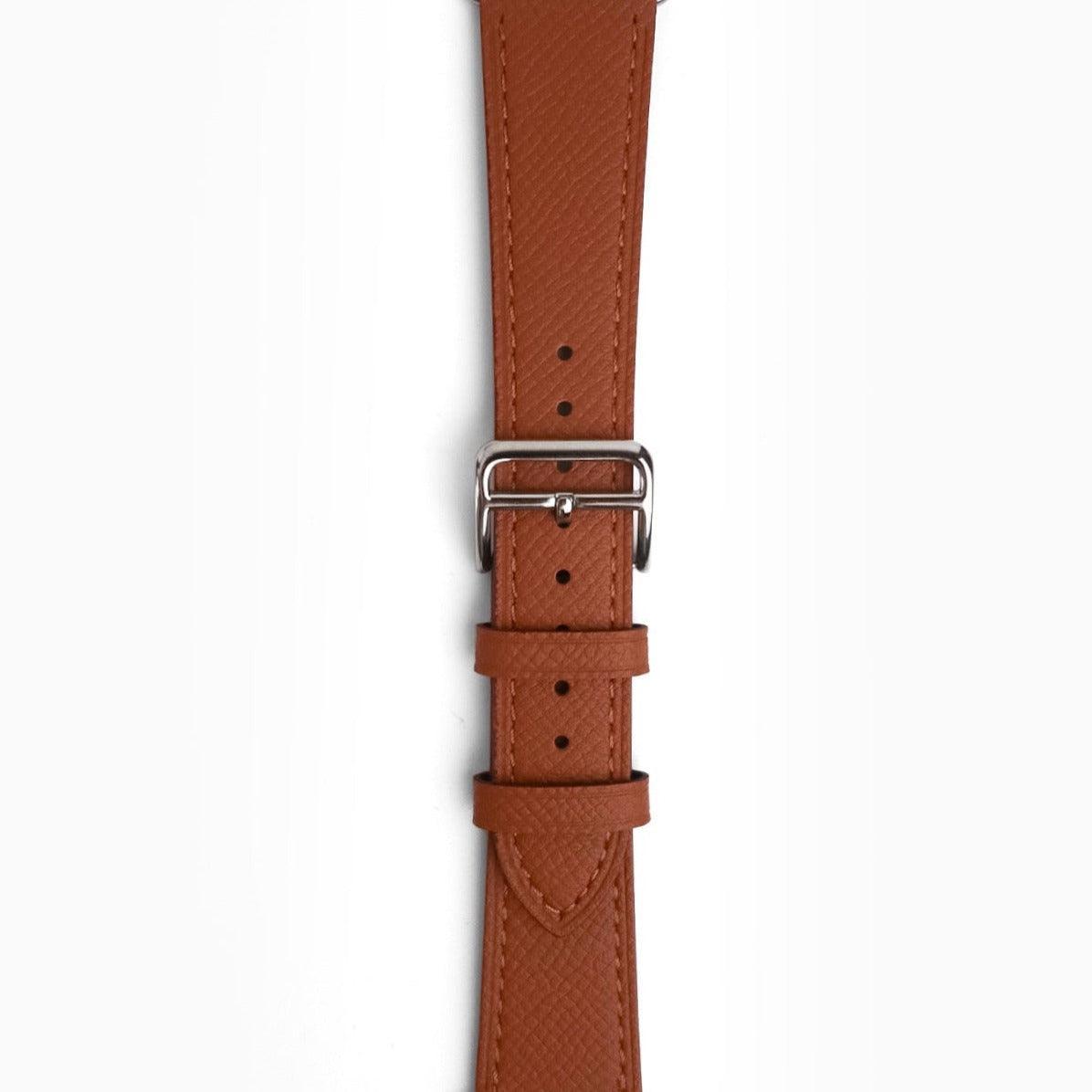 Florence Textured Leather Apple Watch Strap - Brown