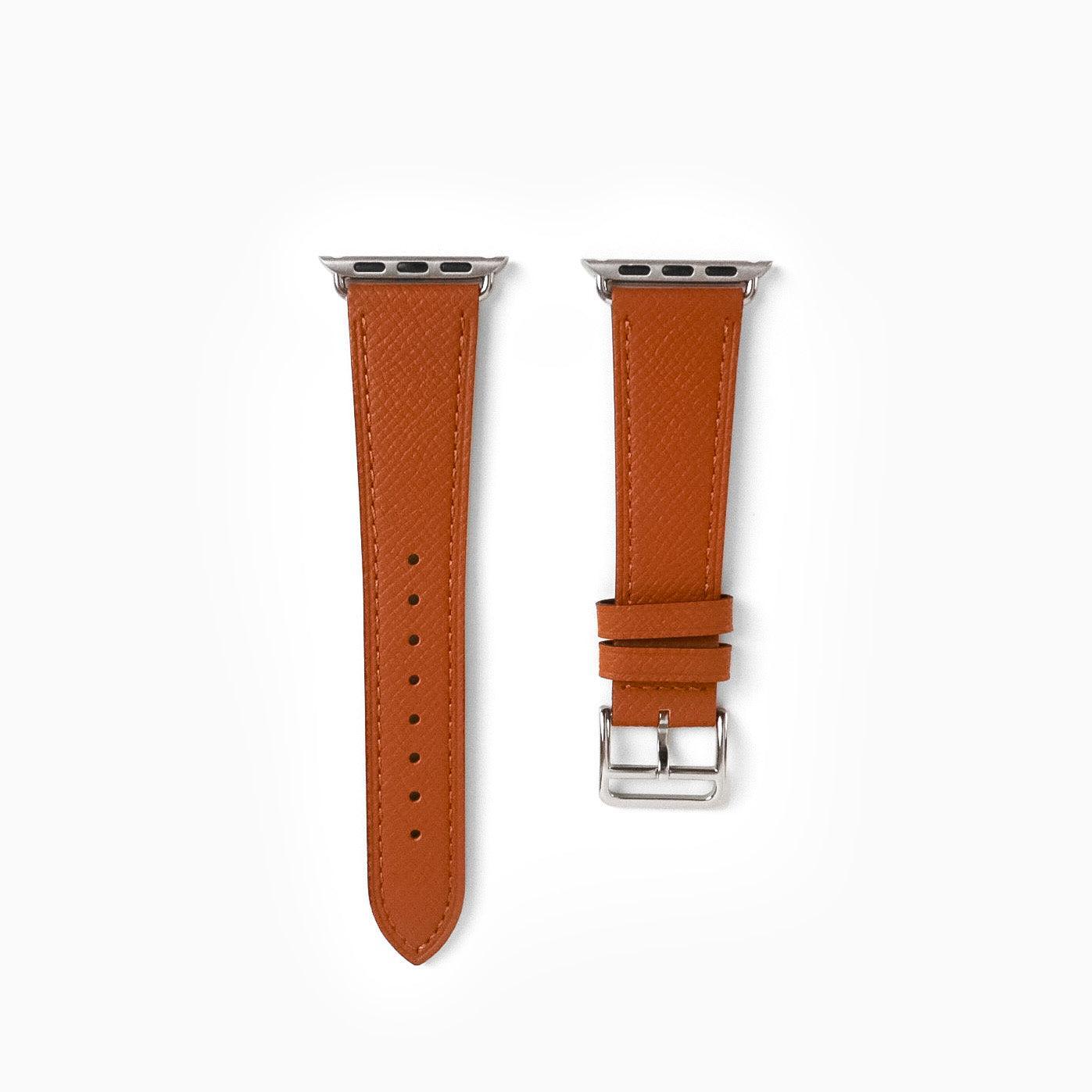 Florence Textured Leather Apple Watch Strap - Brown