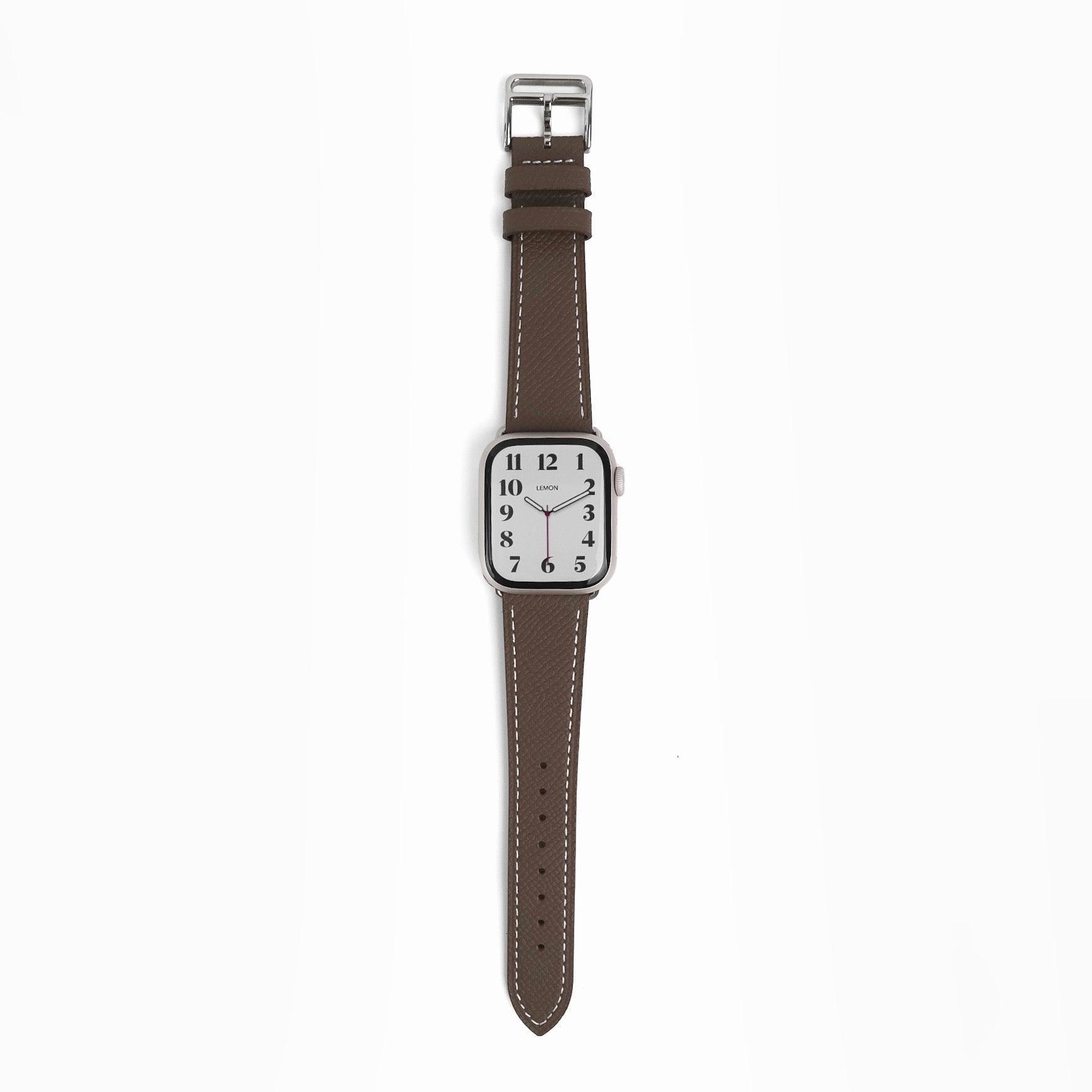 Florence Textured Leather Apple Watch Strap - Olive