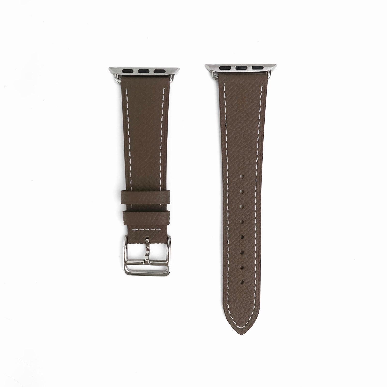 Florence Textured Leather Apple Watch Strap - Olive