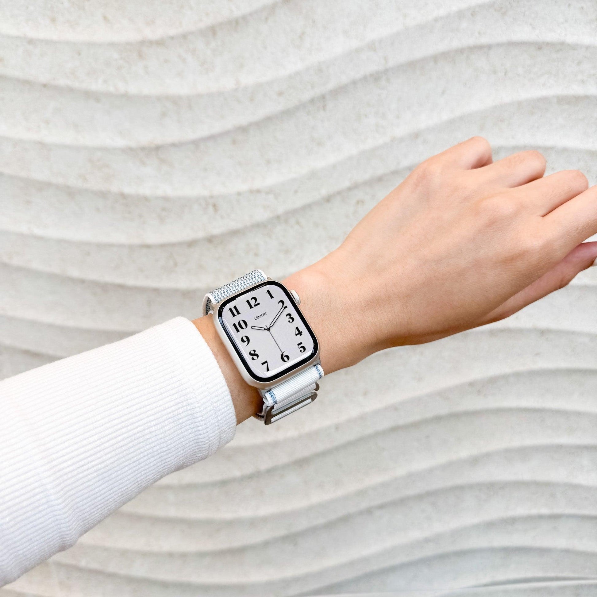 Mountain Nylon Apple Watch Band - Starlight & Blue