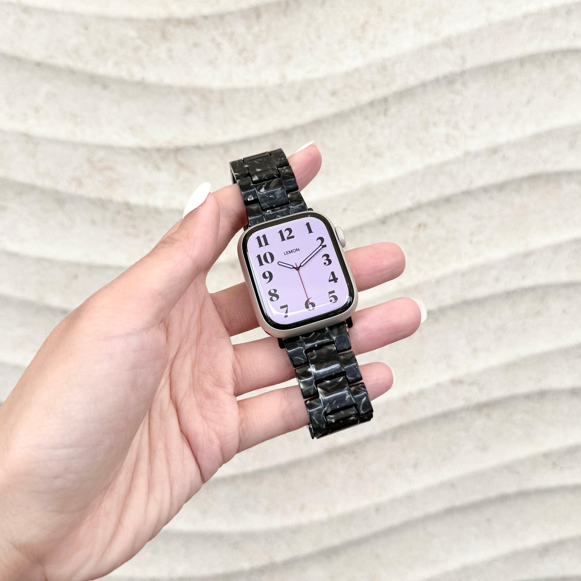 Polly Resin Apple Watch Strap - Black