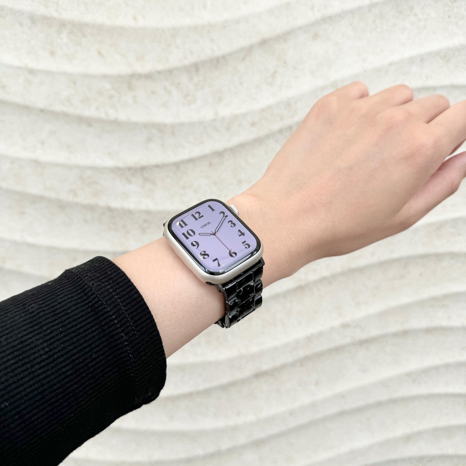 Polly Resin Apple Watch Strap - Black