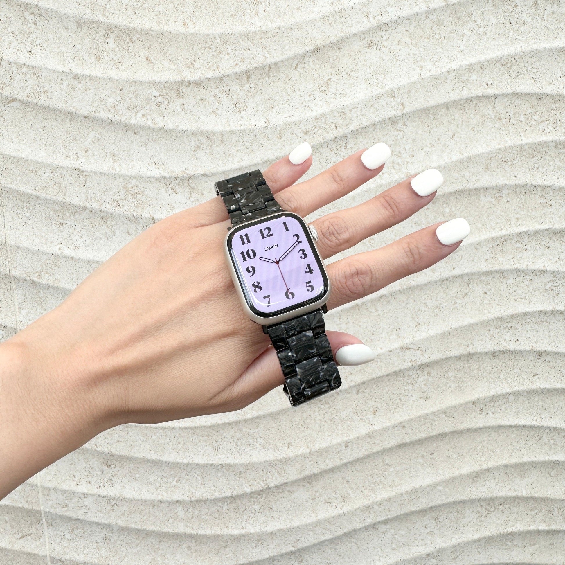 Polly Resin Apple Watch Strap - Black
