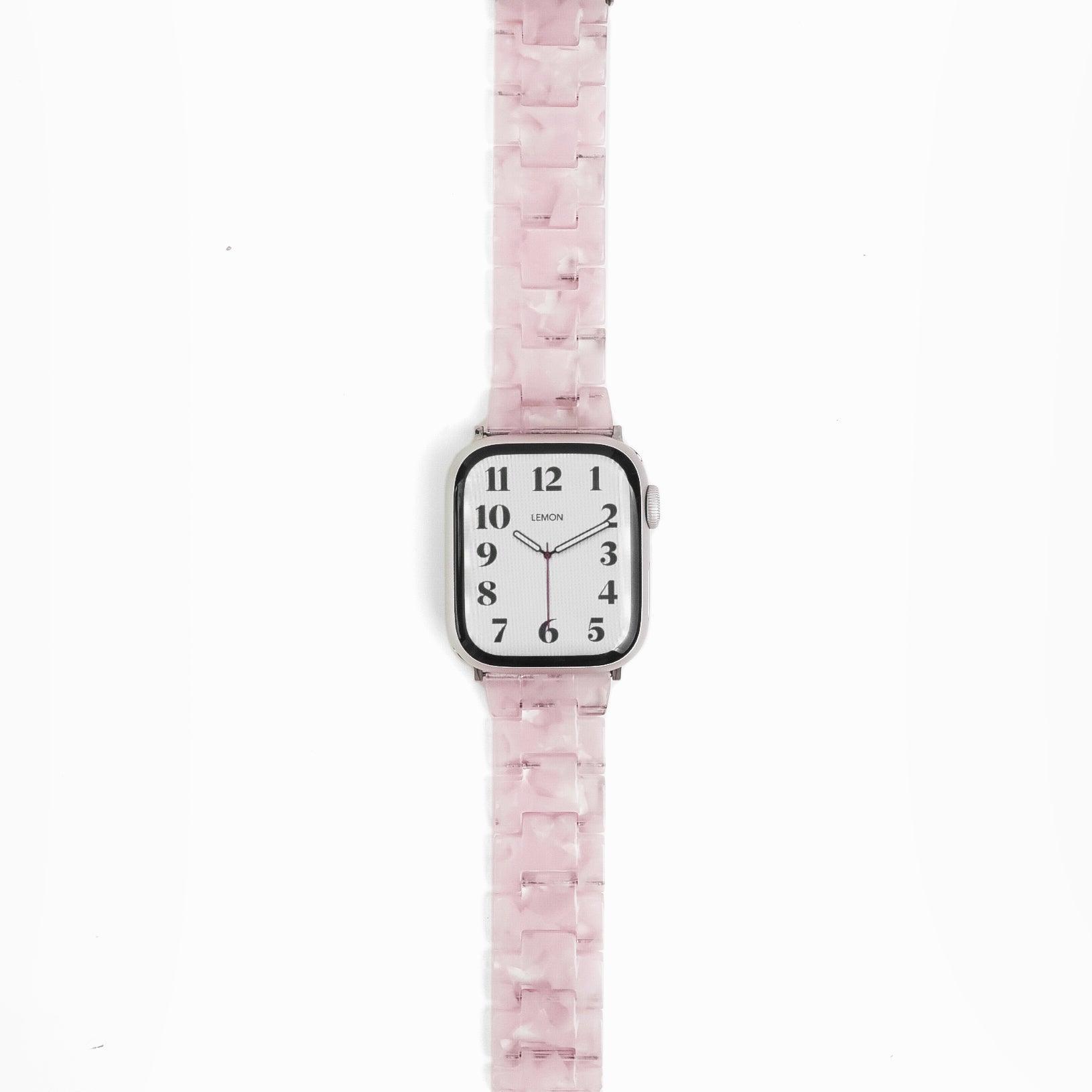 Polly Resin Apple Watch Band - Transparent Pink
