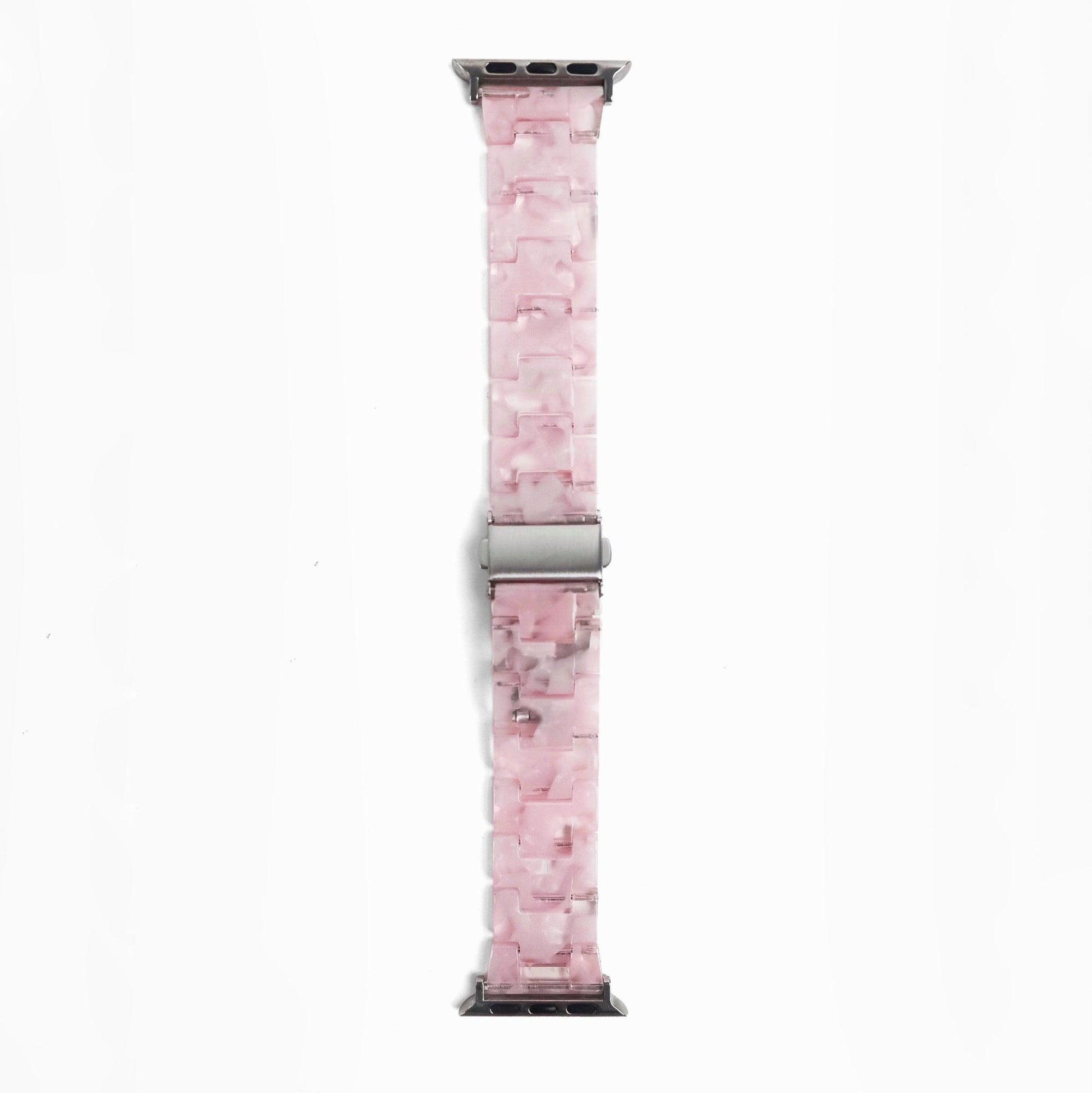 Polly Resin Apple Watch Band - Transparent Pink
