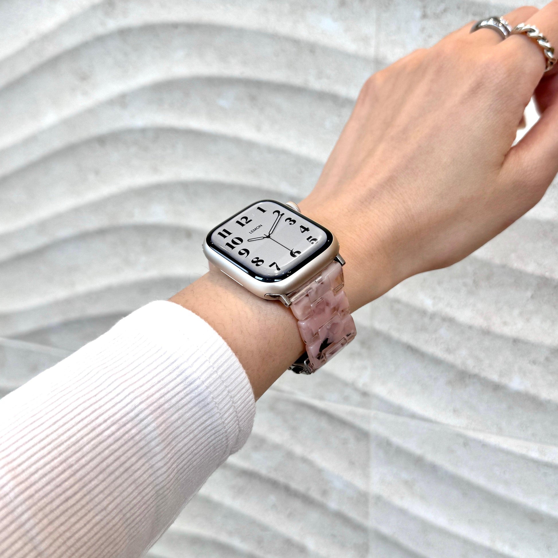 Polly Resin Apple Watch Band - Transparent Pink
