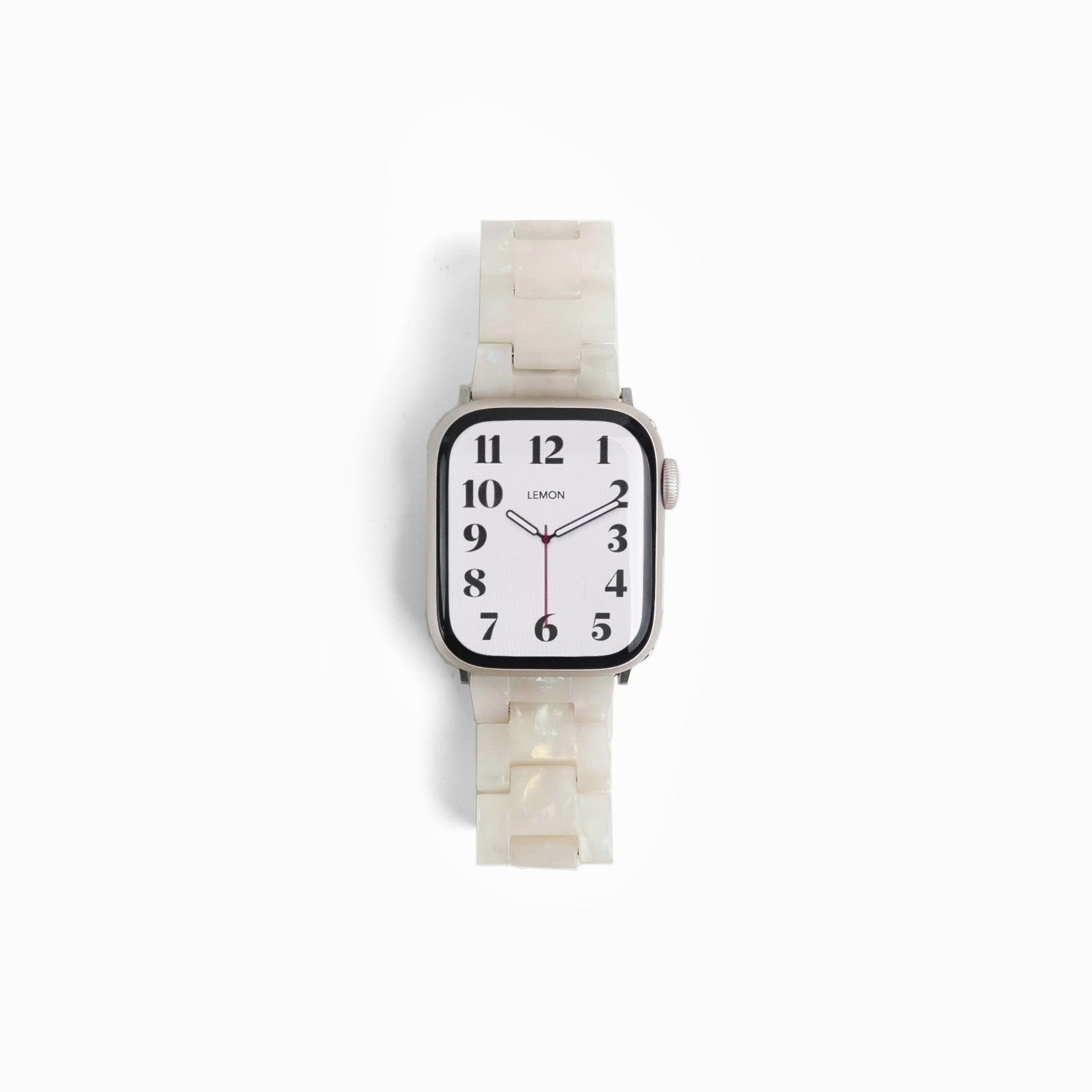 Polly Resin Apple Watch Band - Pearl White