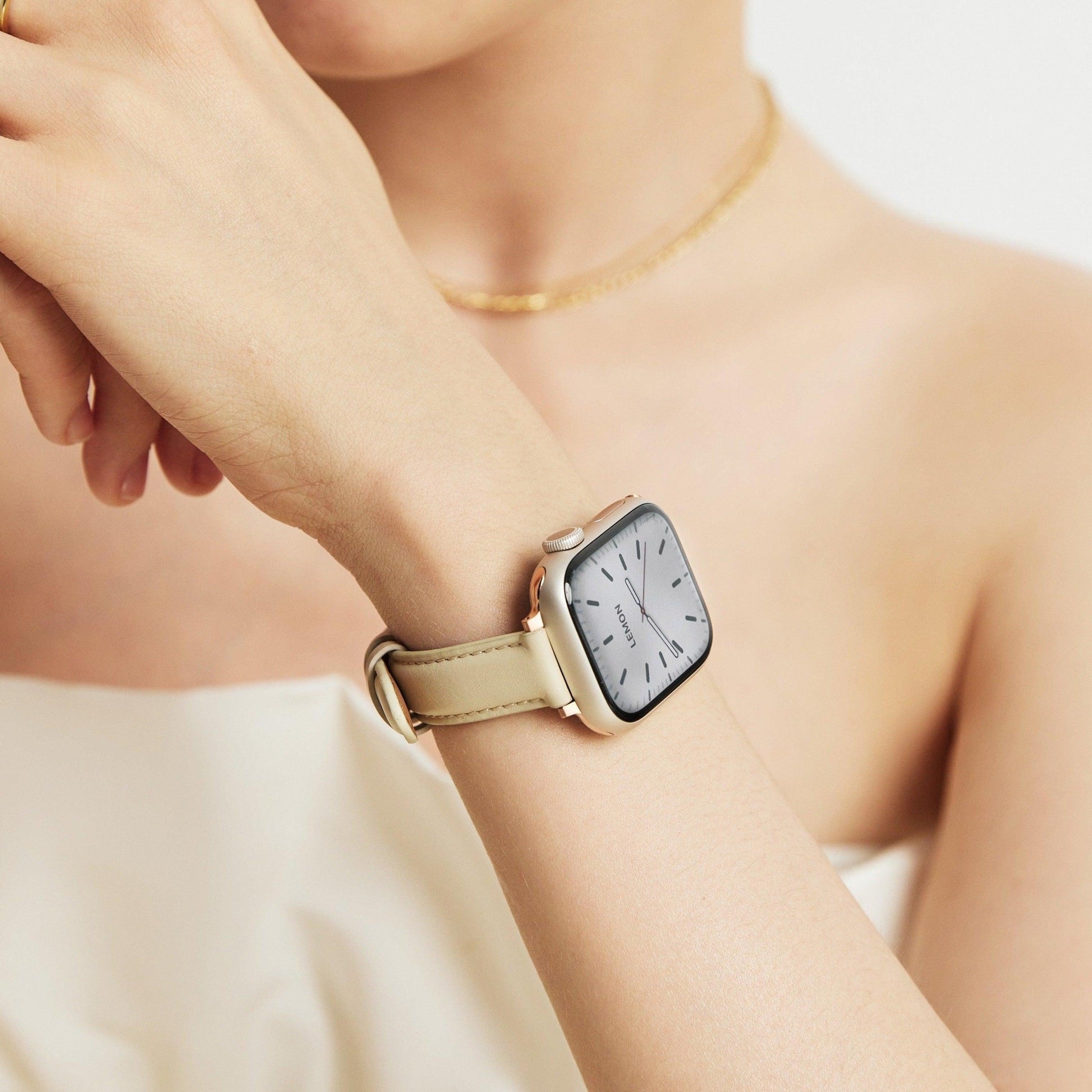 Rosé Apple Watch Strap - Beige