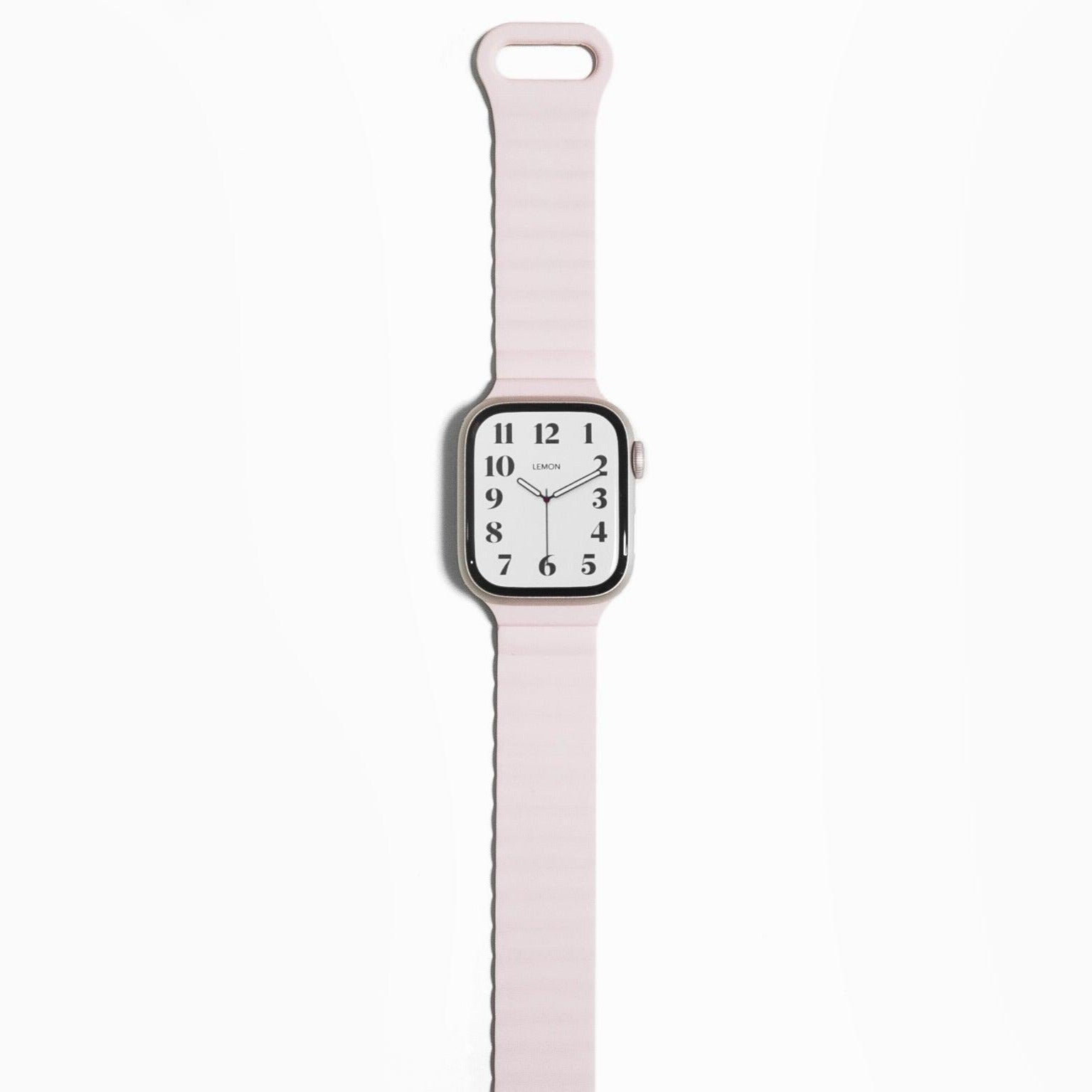 Magnetic Snap Silicone Apple Watch Band - Light Pink