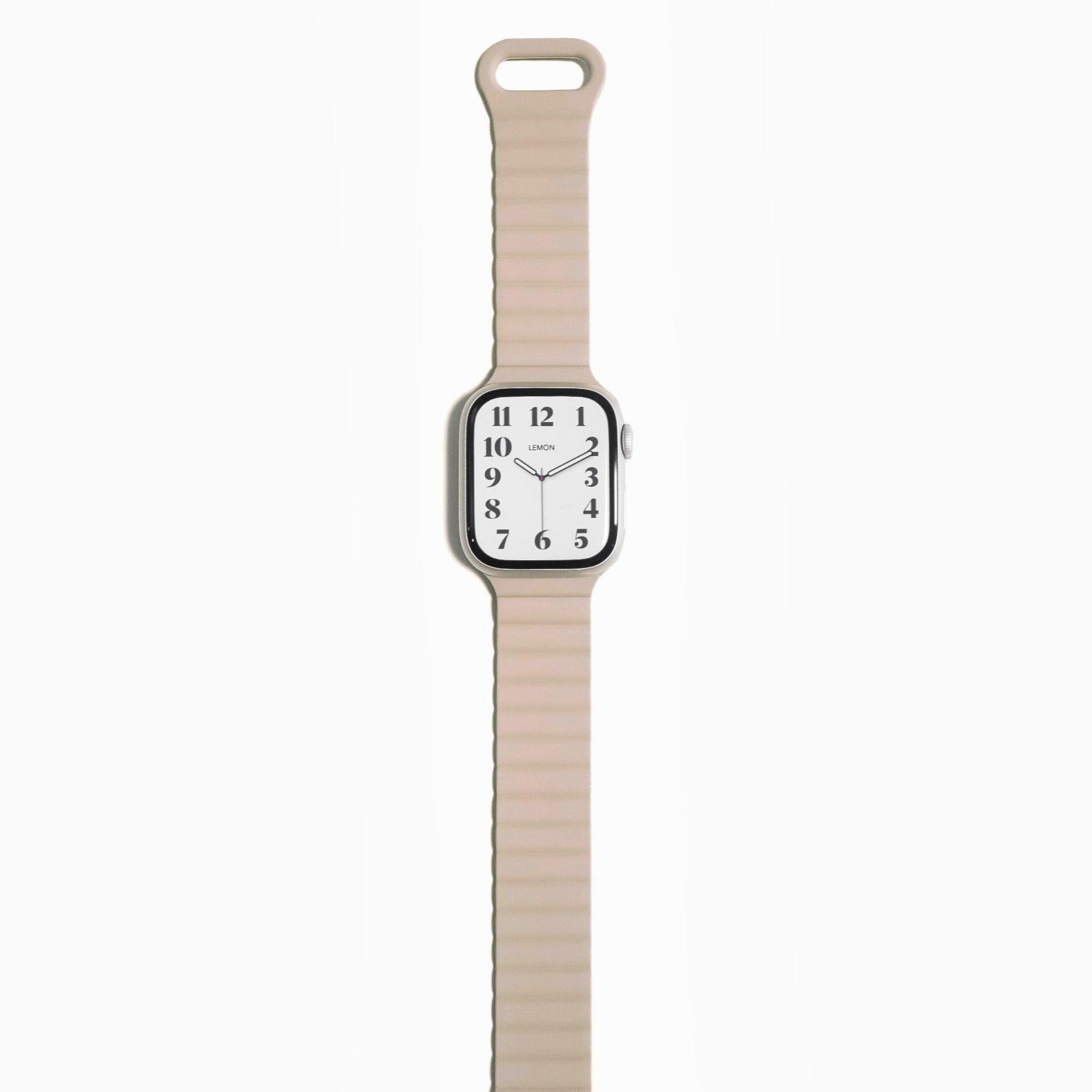Magnetic Snap Silicone Apple Watch Band - Milk Tea