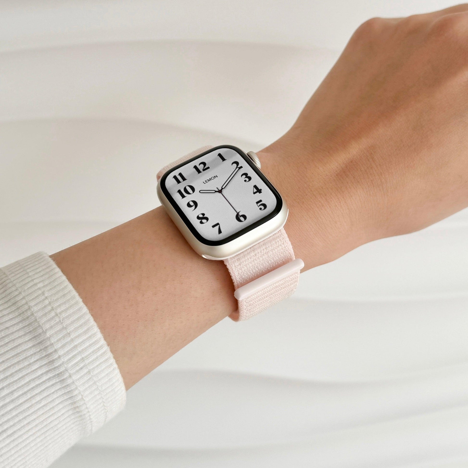 Soft Nylon Apple Watch Loop - Light Pink