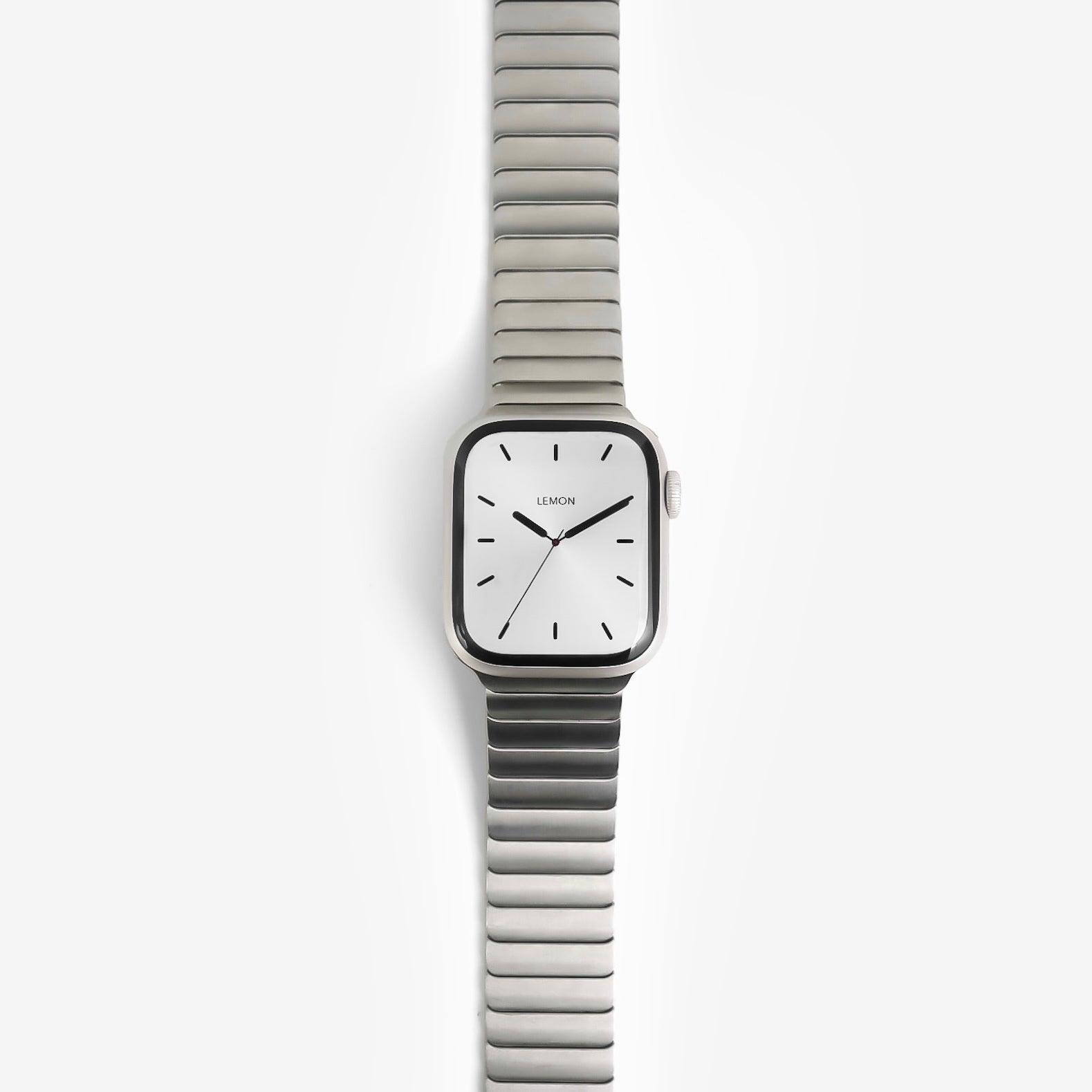 (St-Steel) Butterfly Link Apple Watch Strap - Silver