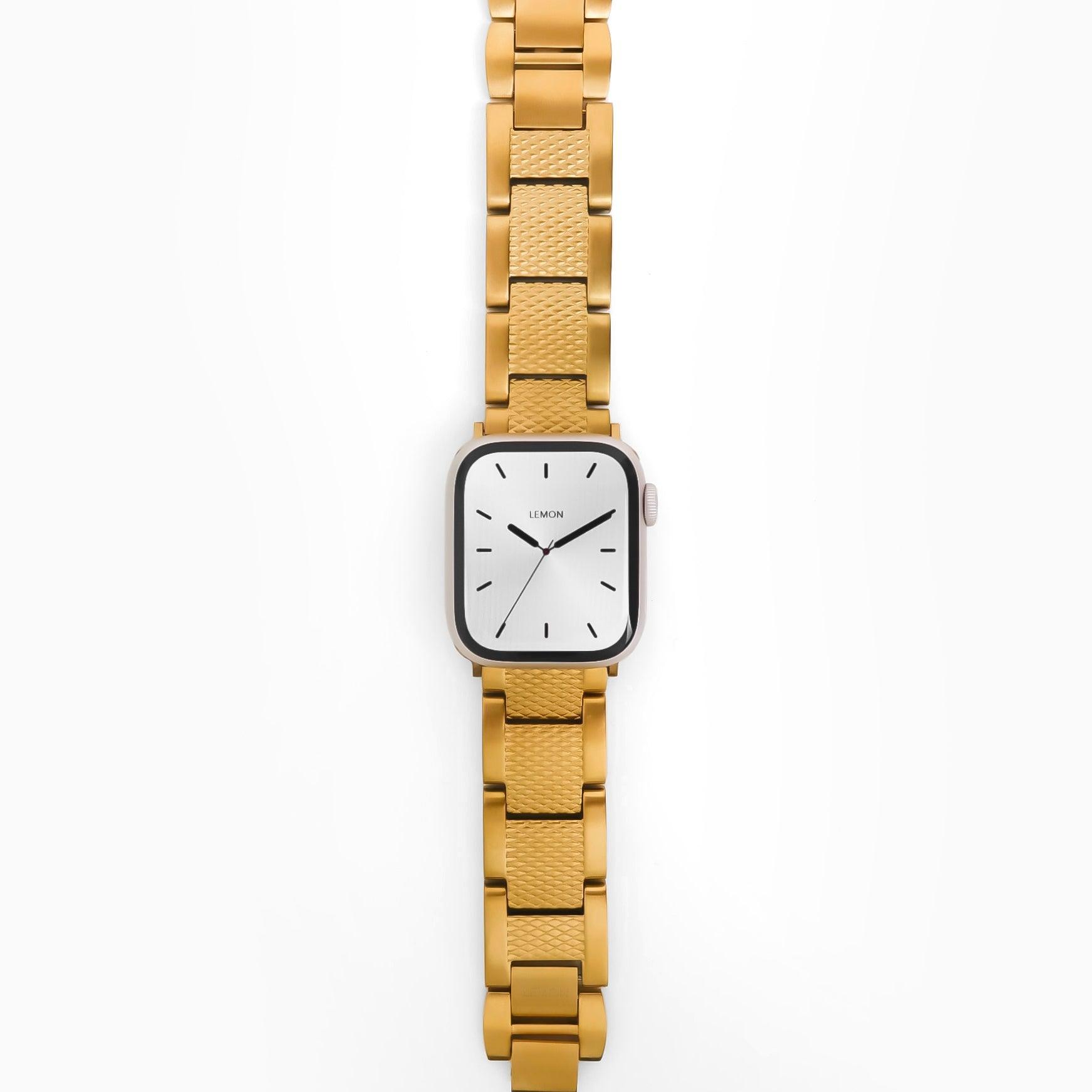 (St-Steel) Cape No.1 Apple Watch Strap - 18k Gold Plated