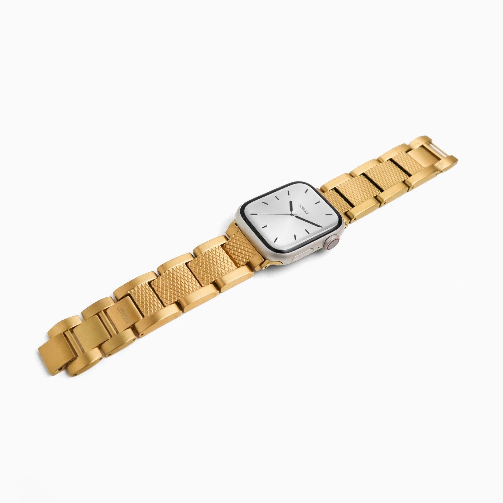 (St-Steel) Cape No.1 Apple Watch Strap - 18k Gold Plated