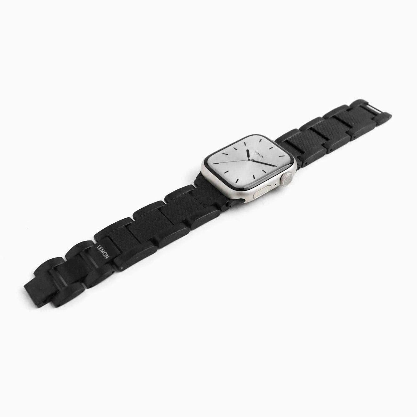 (St-Steel) Cape No.1 Apple Watch Strap - Black