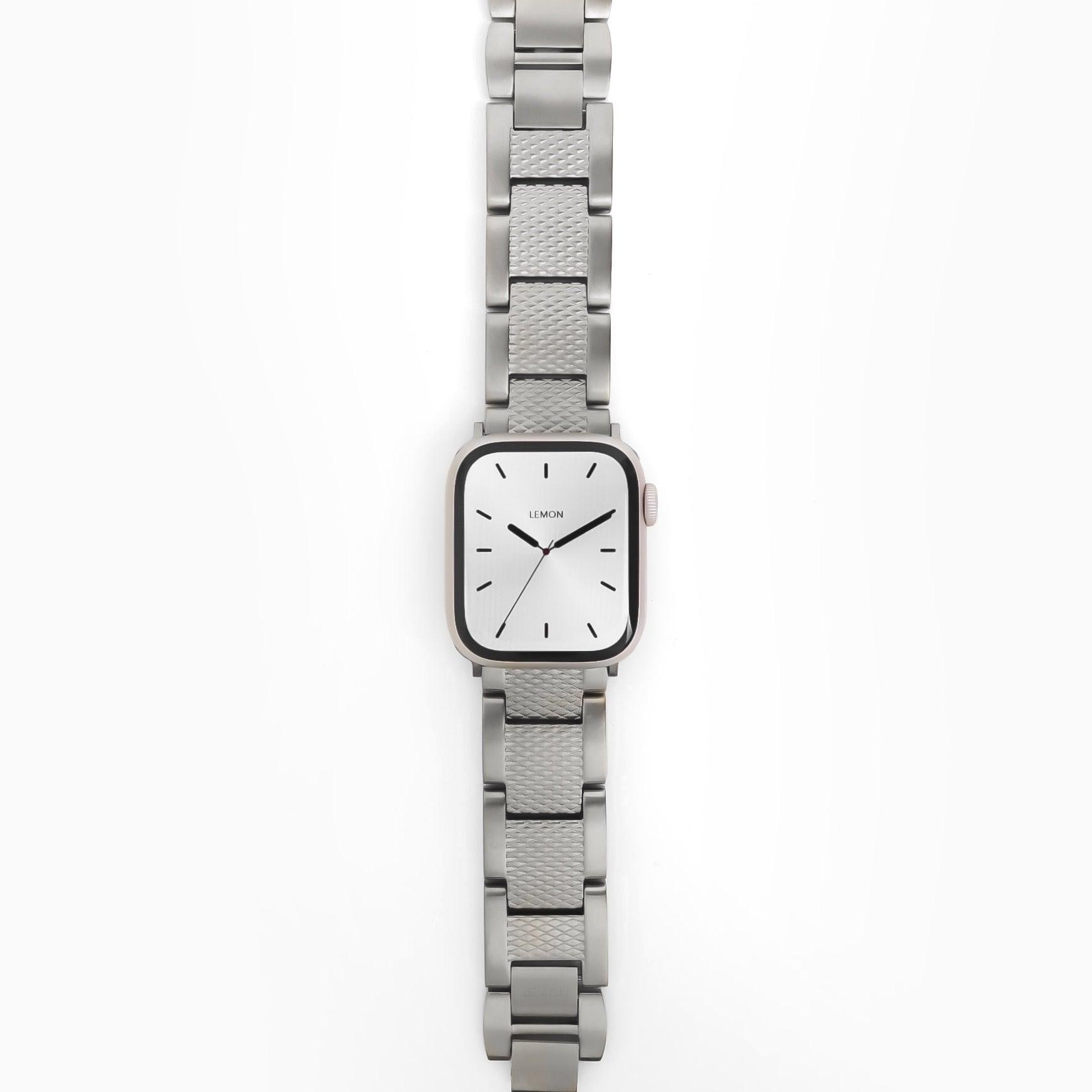 (St-Steel) Cape No.1 Apple Watch Strap - Silver