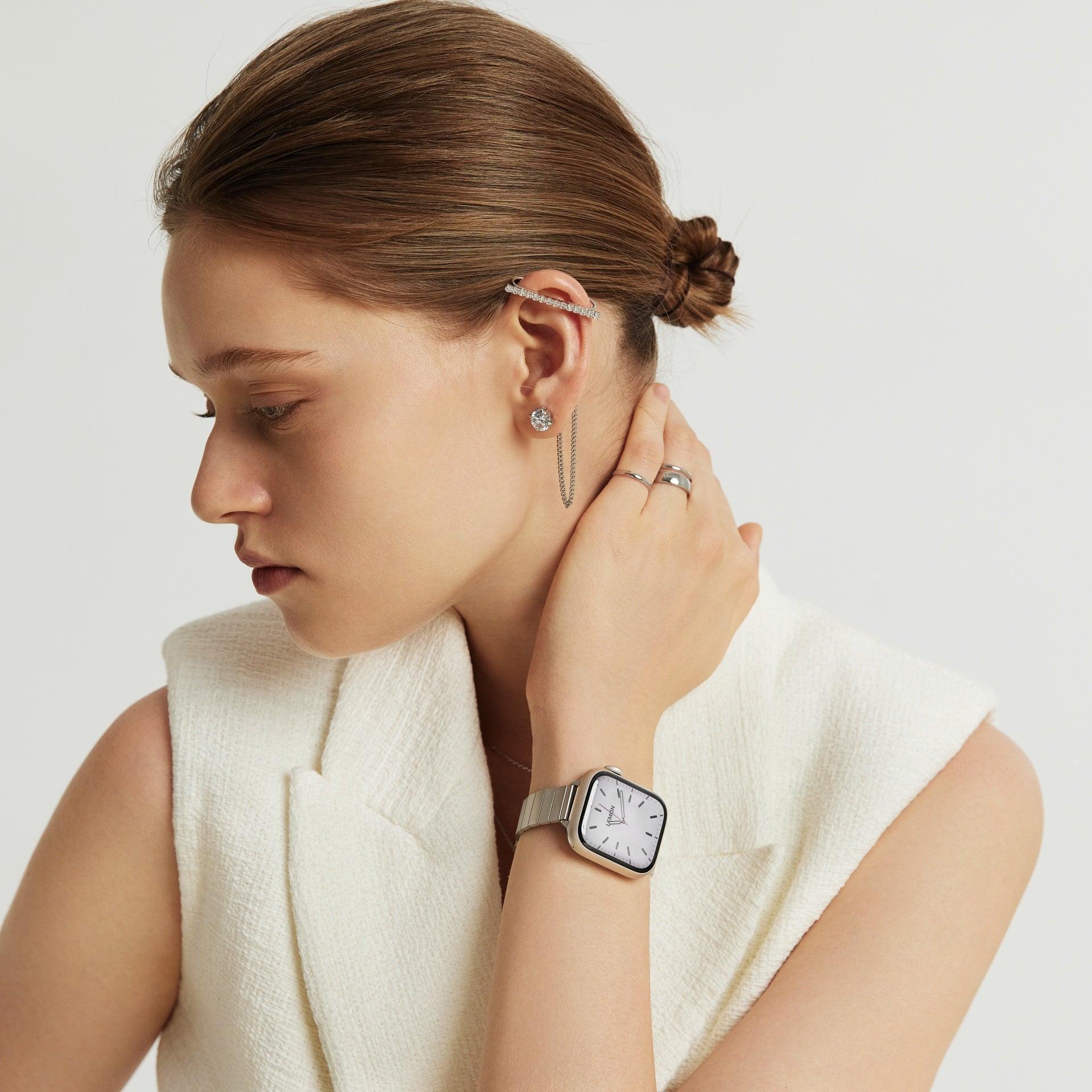 (St-Steel) Film Apple Watch Strap - Silver