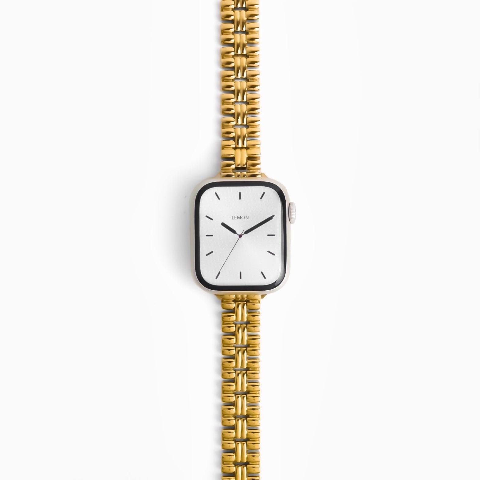 (St-Steel) Flowerwall Apple Watch Bracelet - Plaqué or 18 carats