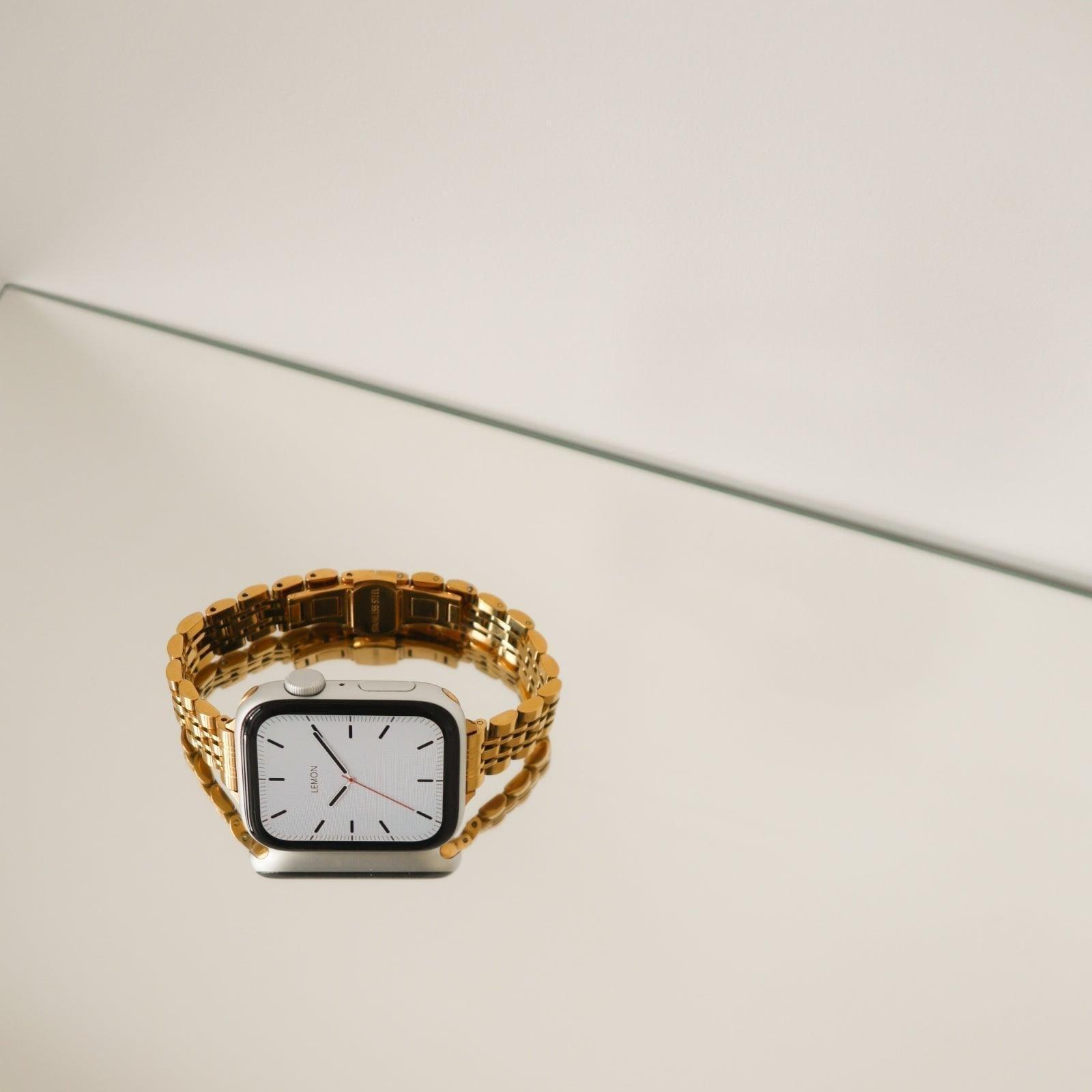 (St-Steel) Inspiration Apple Watch Strap - Gold