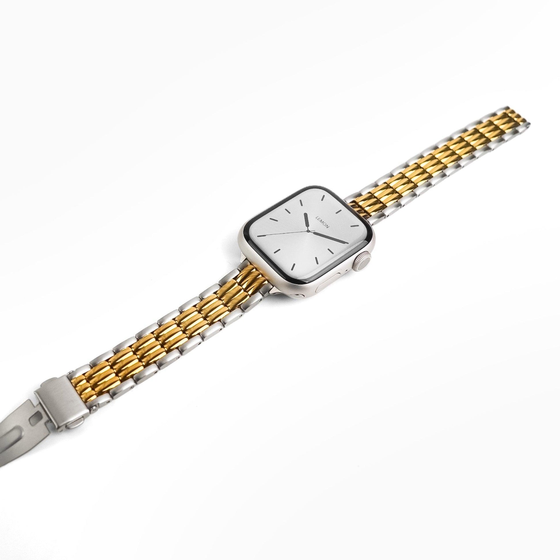 (St-Steel) Moonlight Apple Watch Strap - Two Tone