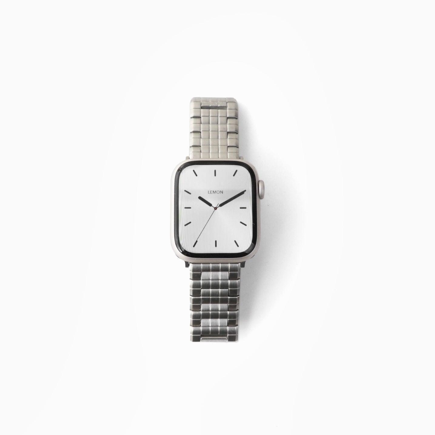 (St-Steel) Puzzle Apple Watch Strap - Silver