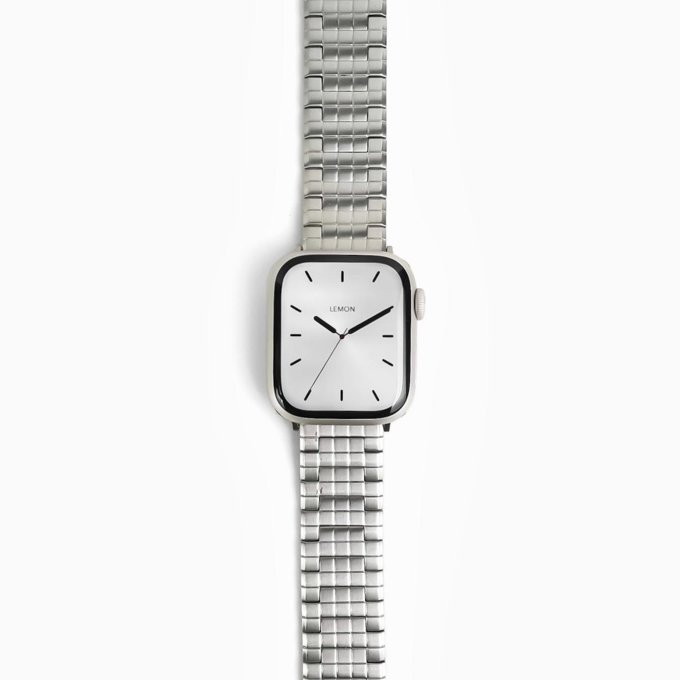 (St-Steel) Puzzle Apple Watch Strap - Silver