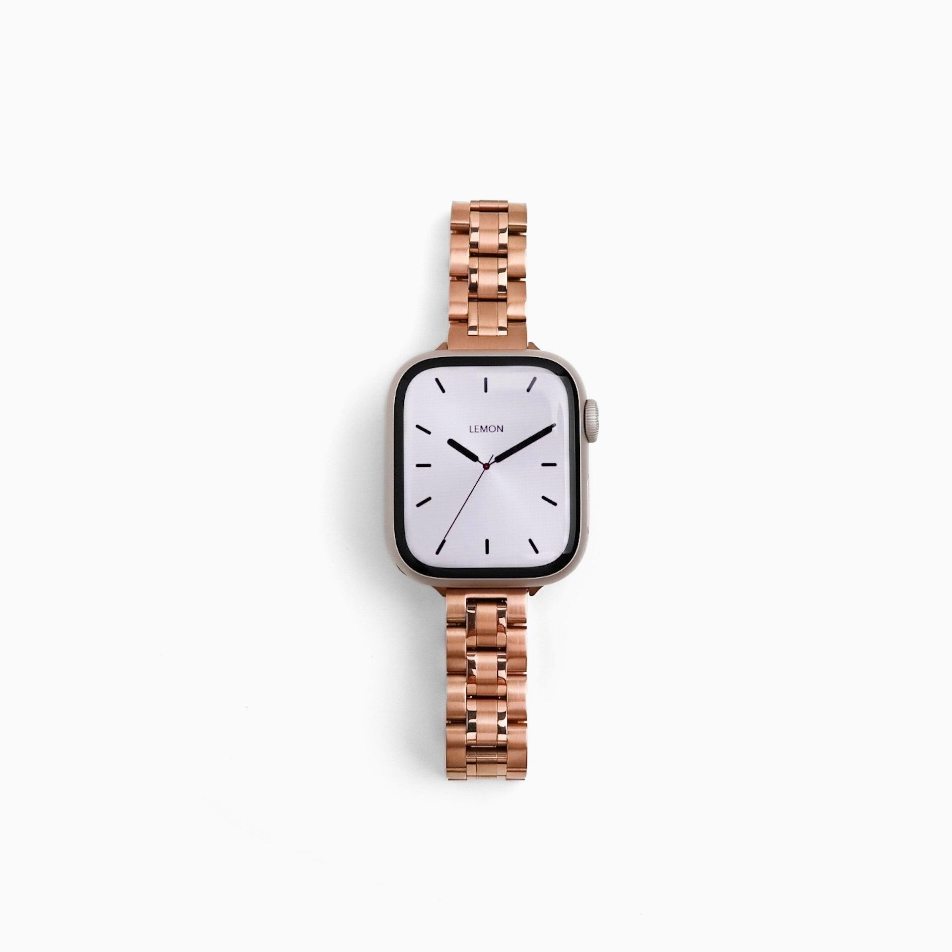 (St-Steel) Slim Jubilee Apple Watch Strap - Rose Gold