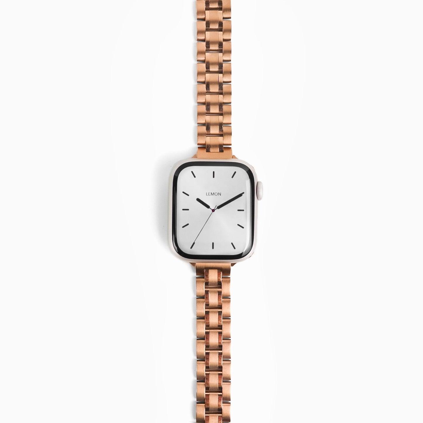 (St-Steel) Slim Jubilee Apple Watch Strap - Rose Gold
