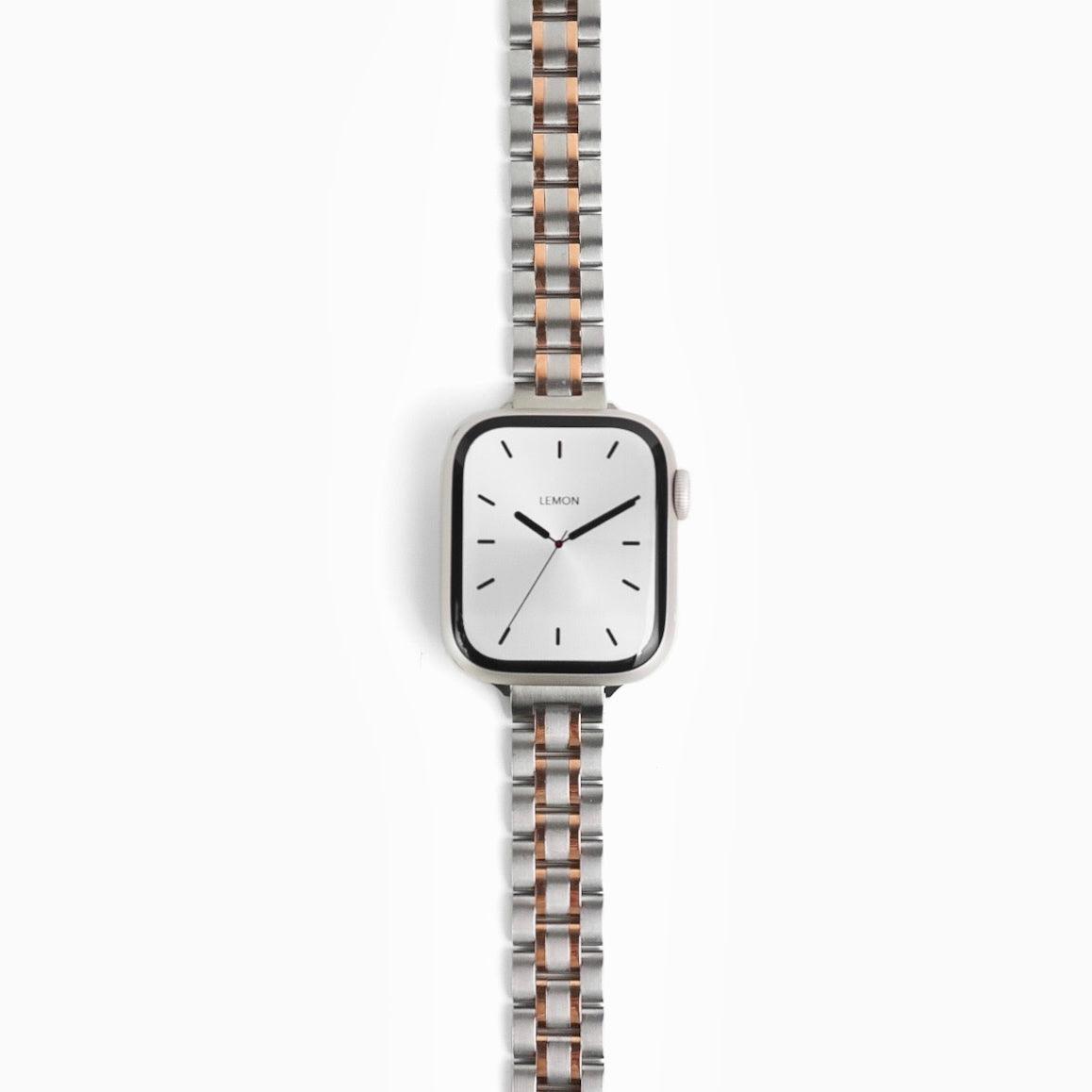 (St-Steel) Slim Jubilee Apple Watch Strap - Two Tone