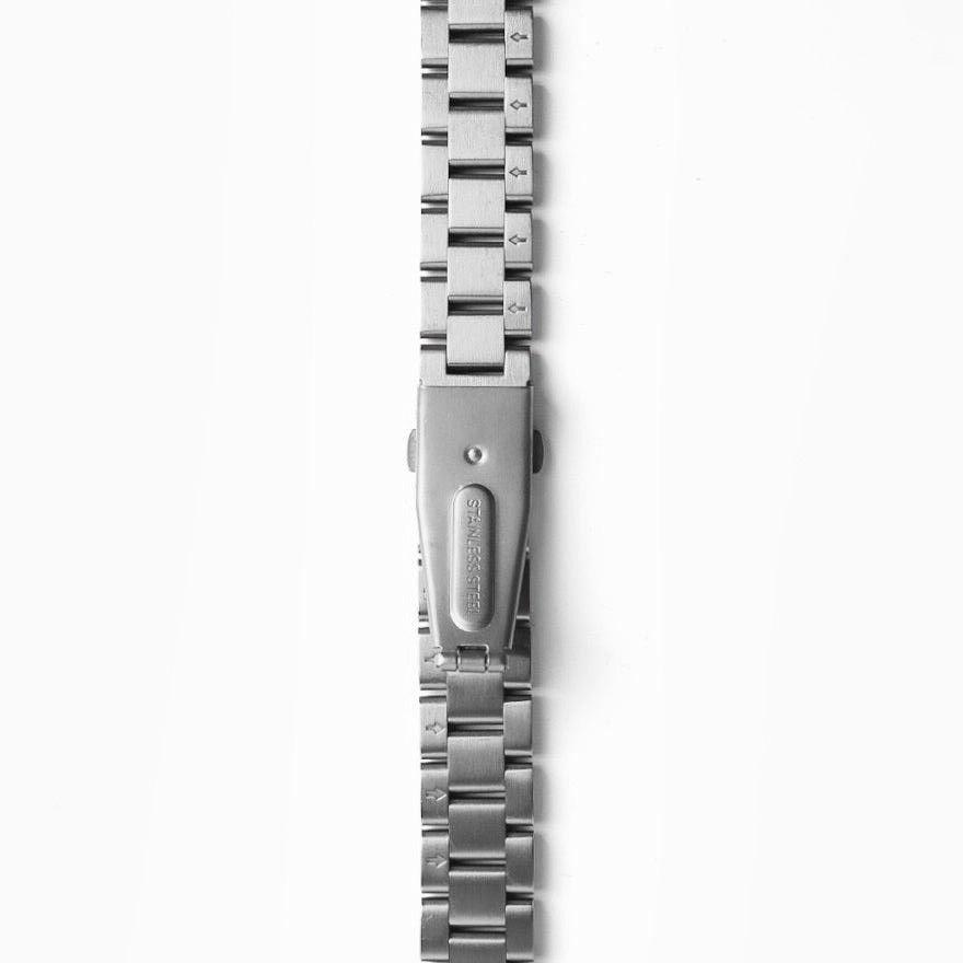 (St-Steel) Slim Oyster Apple Watch Strap - Silver