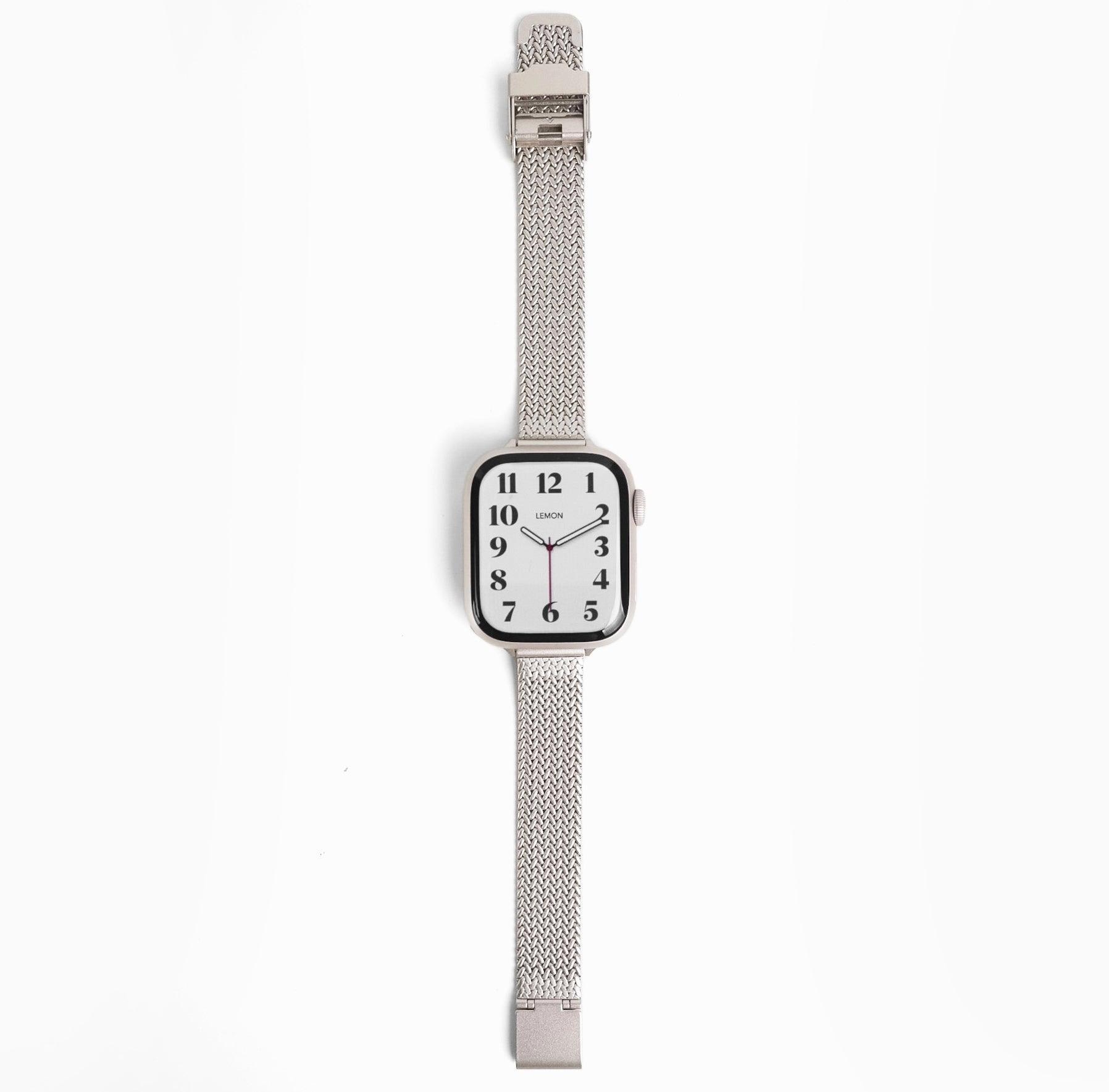 (St-Steel) Slim Stellar Apple Watch Strap - Starlight