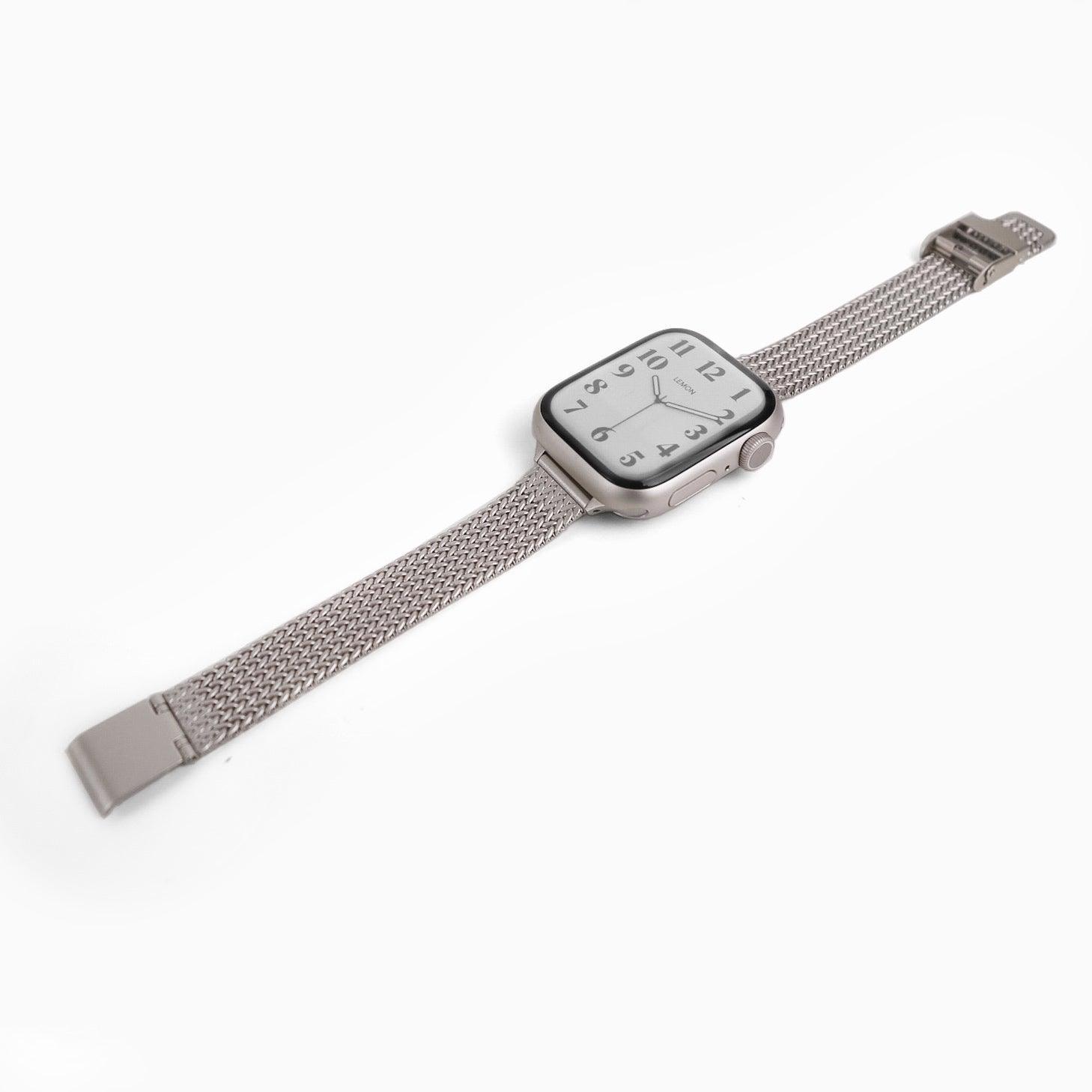 (St-Steel) Slim Stellar Apple Watch Strap - Starlight