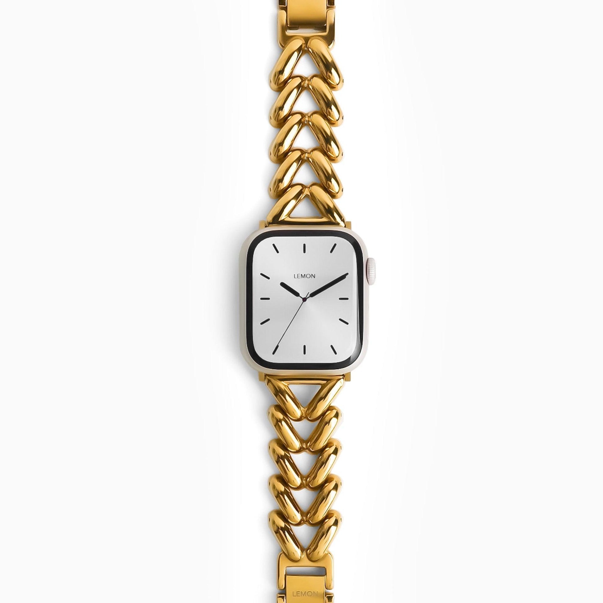 (St-Steel) Soırée Apple Watch Bracelet - Plaqué or 18 carats