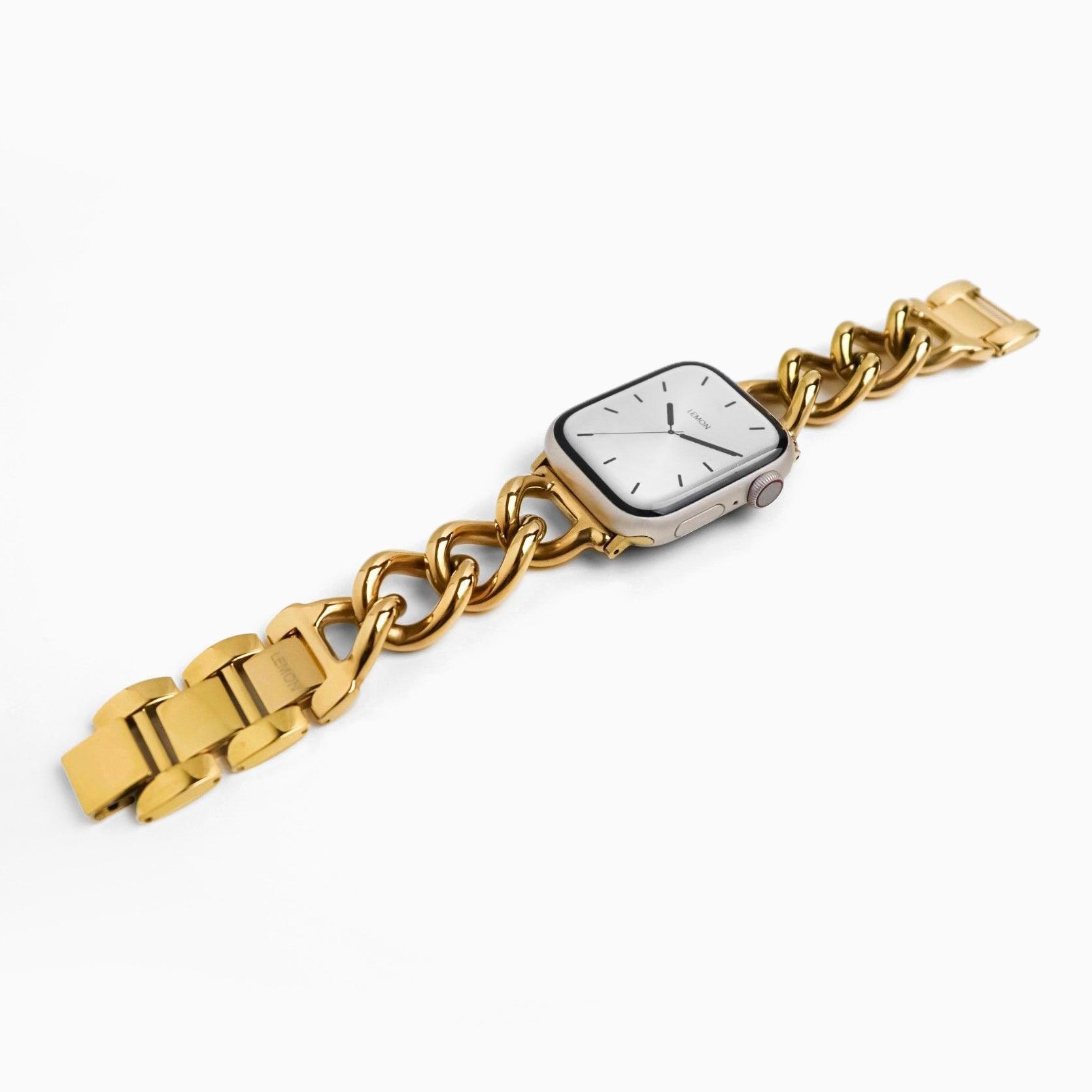 (St-Steel) Tımeless Vol.2 Apple Watch Bracelet - Plaqué or 18 carats