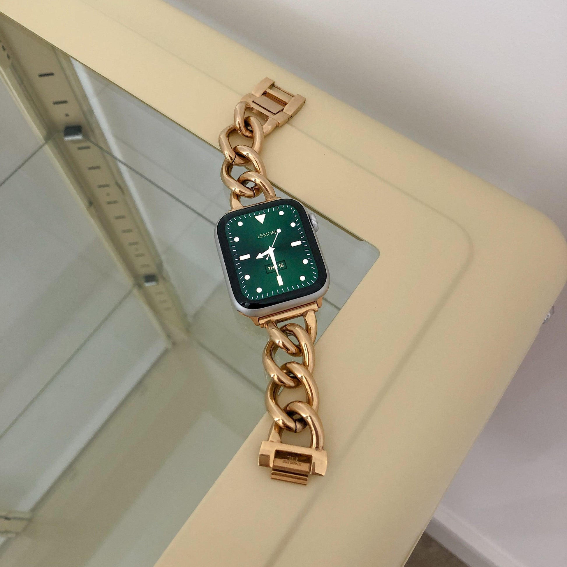 (St-Steel) Tımeless Vol.2 Apple Watch Bracelet - 18k Gold Plated