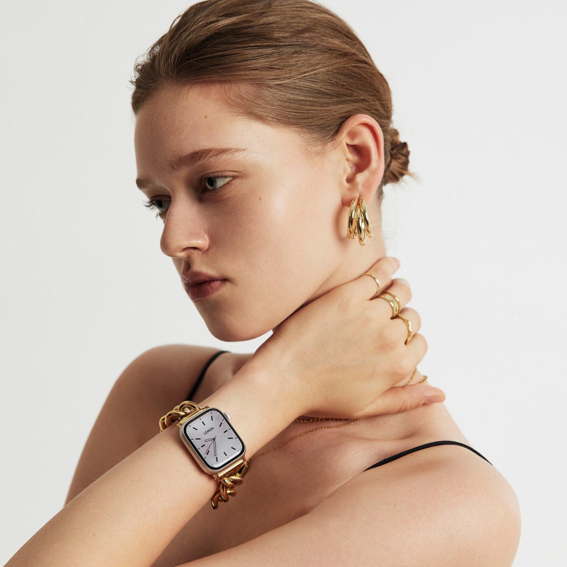 (St-Steel) Tımeless Vol.2 Apple Watch Bracelet - 18k Gold Plated