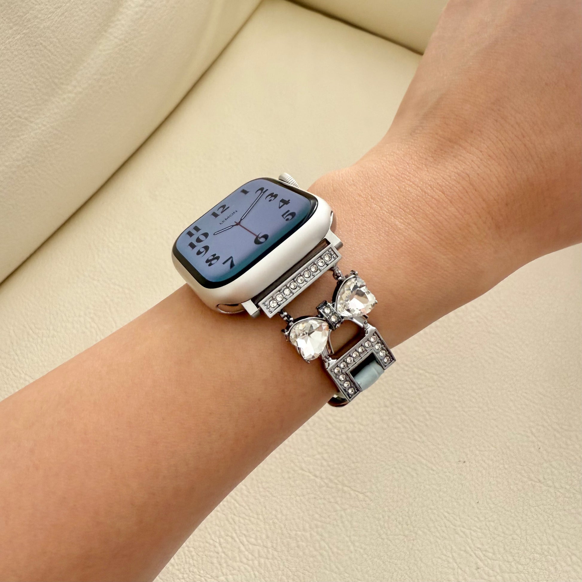 Frostblue Leather Apple Watch Strap - Blue