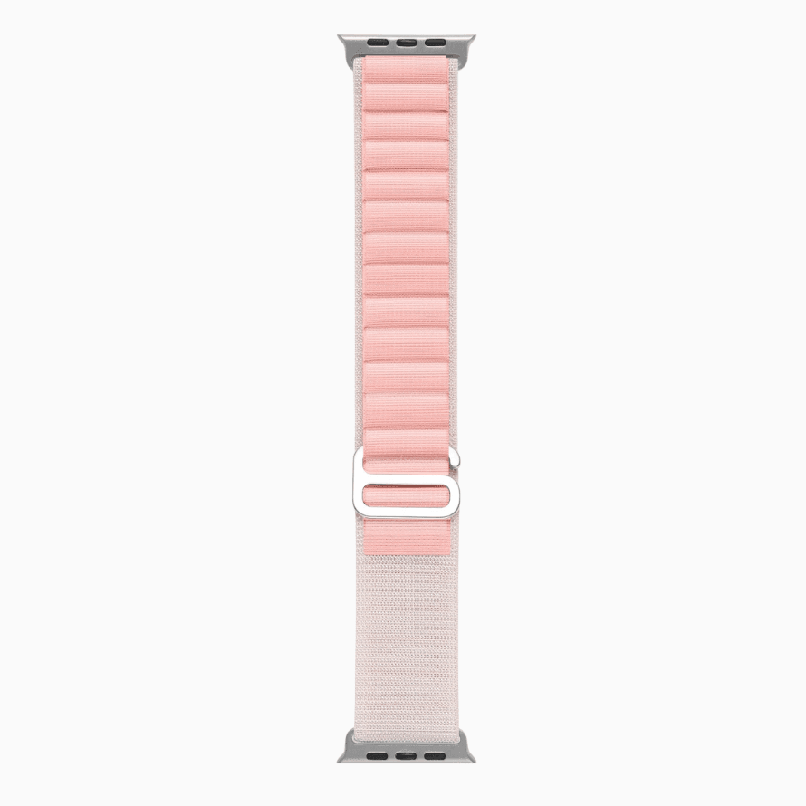Mountain Nylon Apple Watch Band - Starlight & Light Pink
