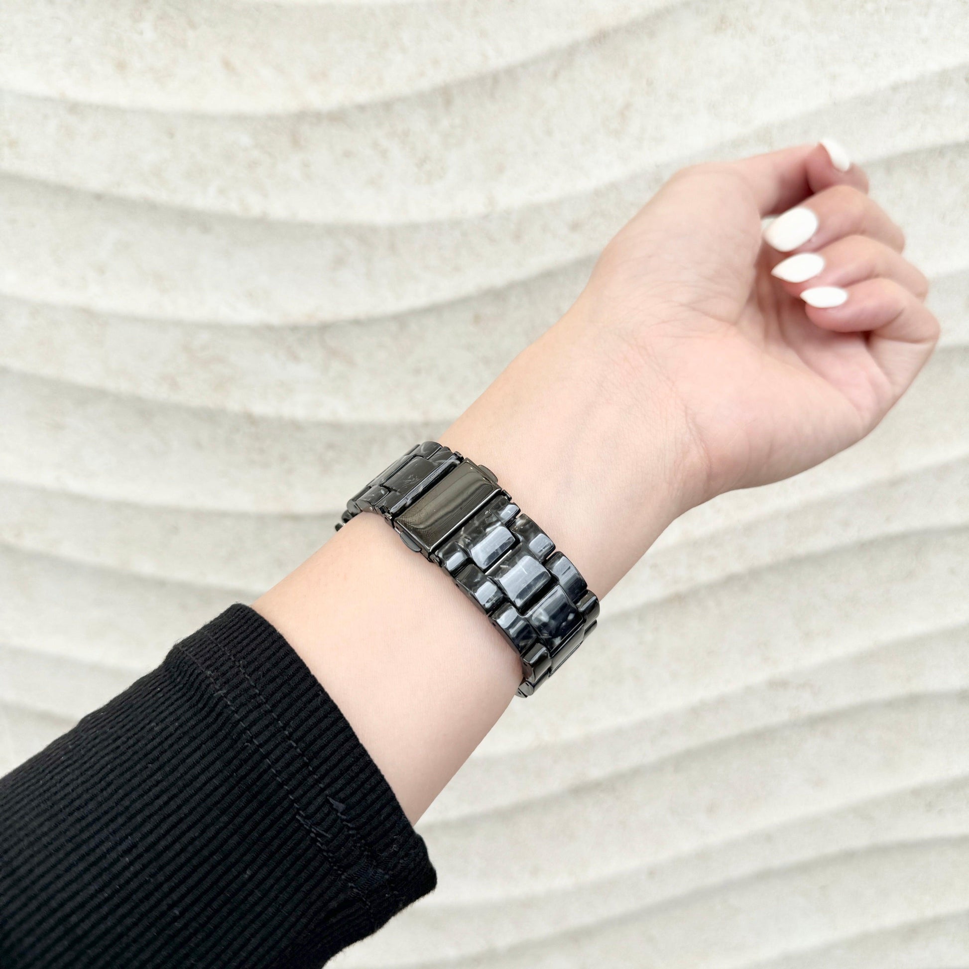 Polly Resin Apple Watch Strap - Black