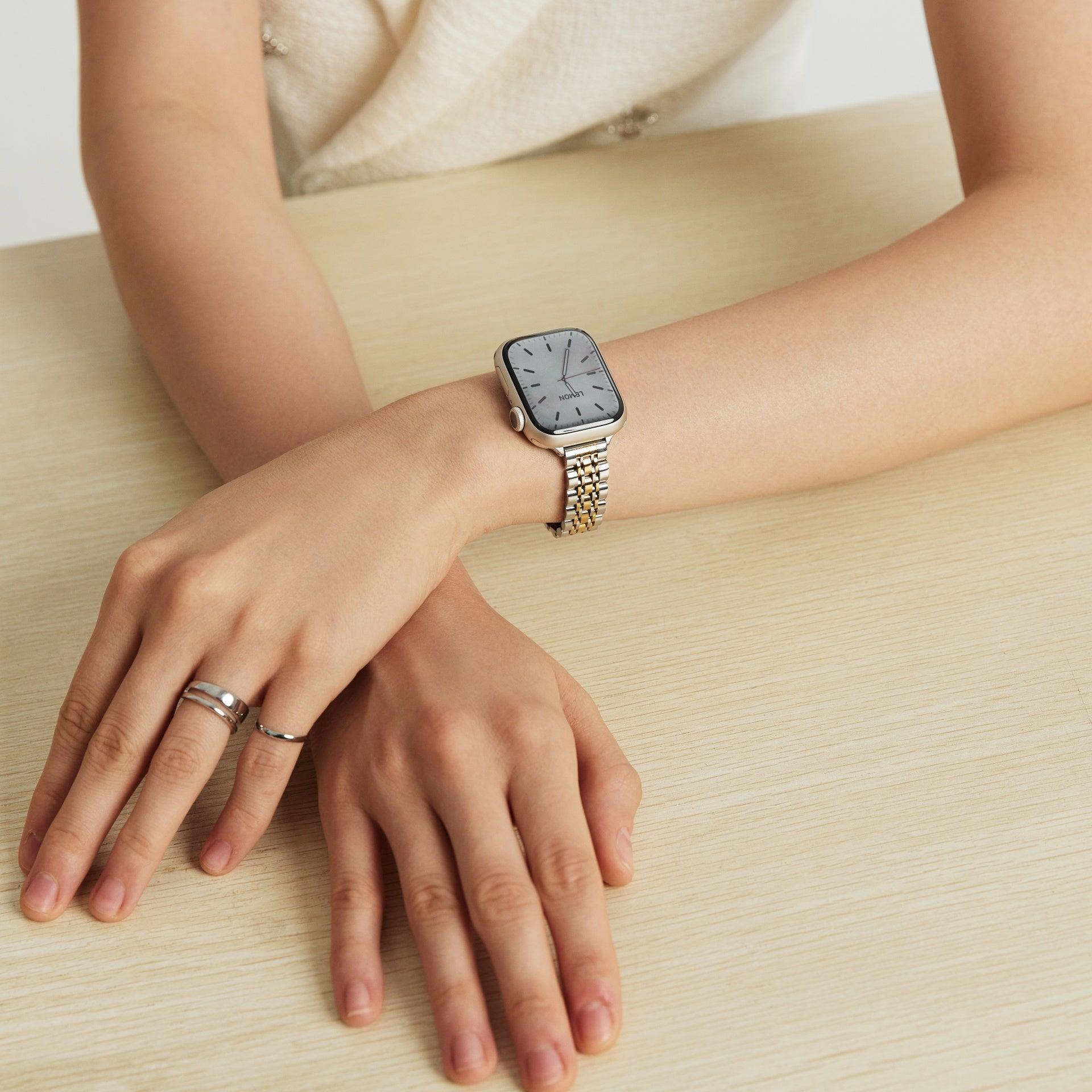(St-Steel) Inspiration Apple Watch Strap - Two Tone
