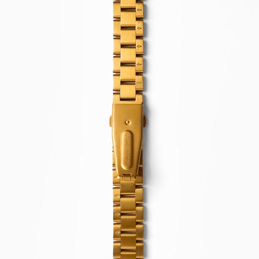 (St-Steel) Slim Oyster Apple Watch Strap - Gold